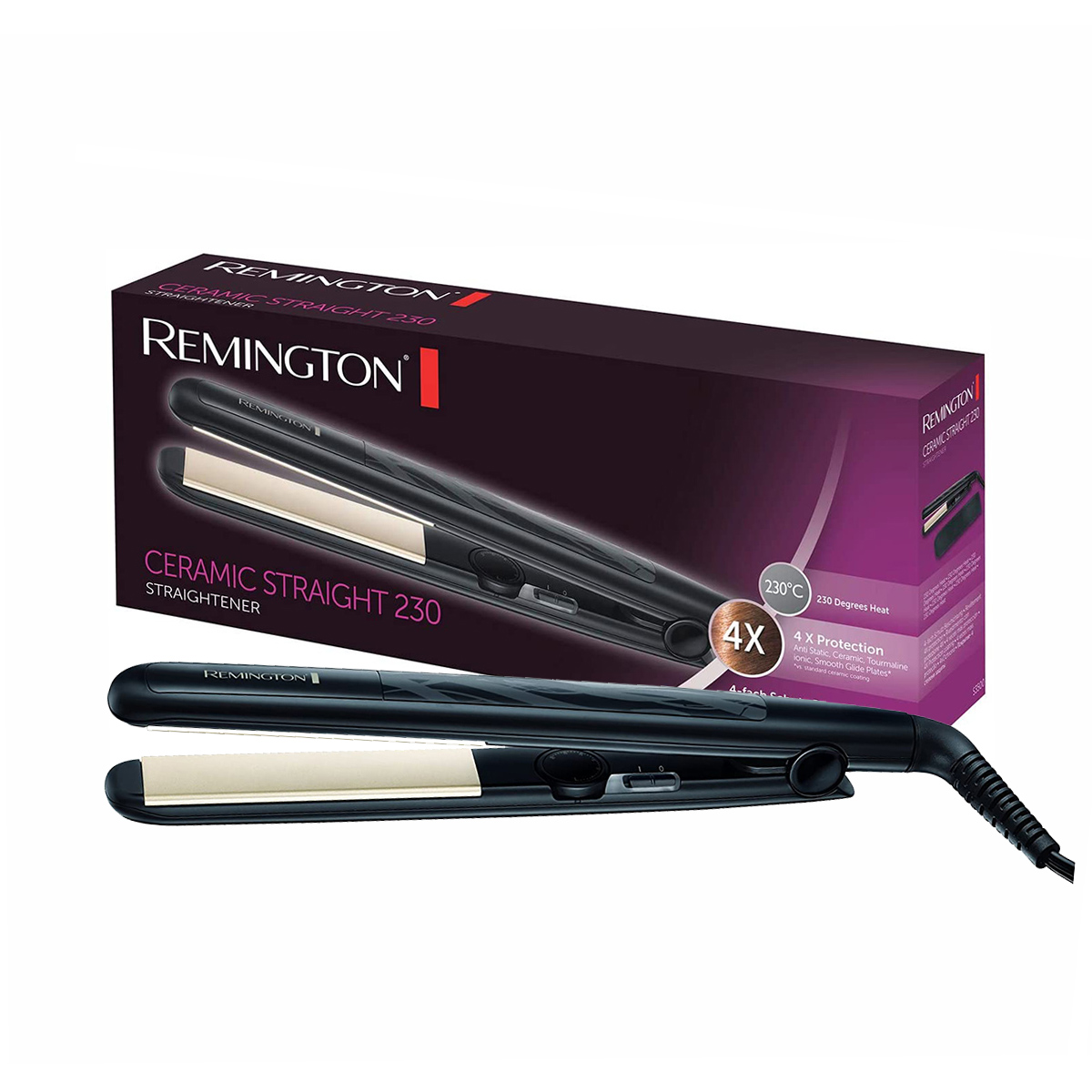 Remington Ceramic Straight 230 Hair Straightener (S3500) – Beauty Mind ll  Beauty & Cosmetics Store in Bangladesh
