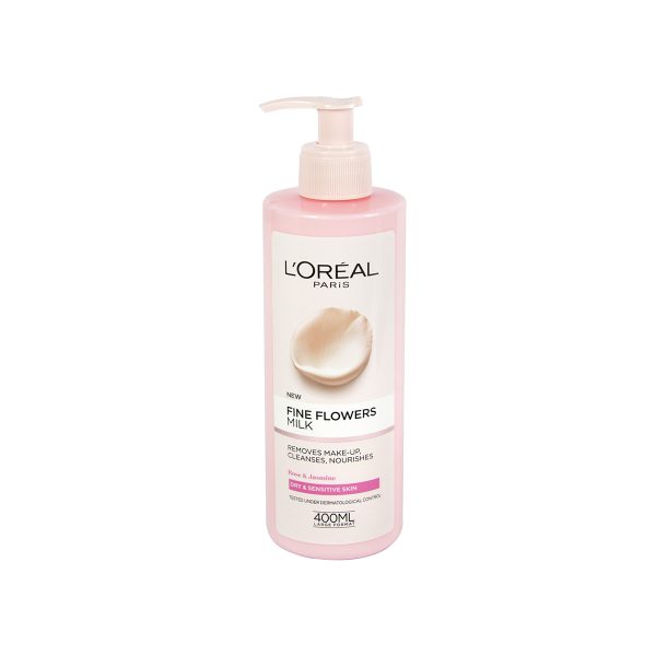 L'Oreal Paris Fine Flowers Cleansing Milk Lotion 400ml - Image 1