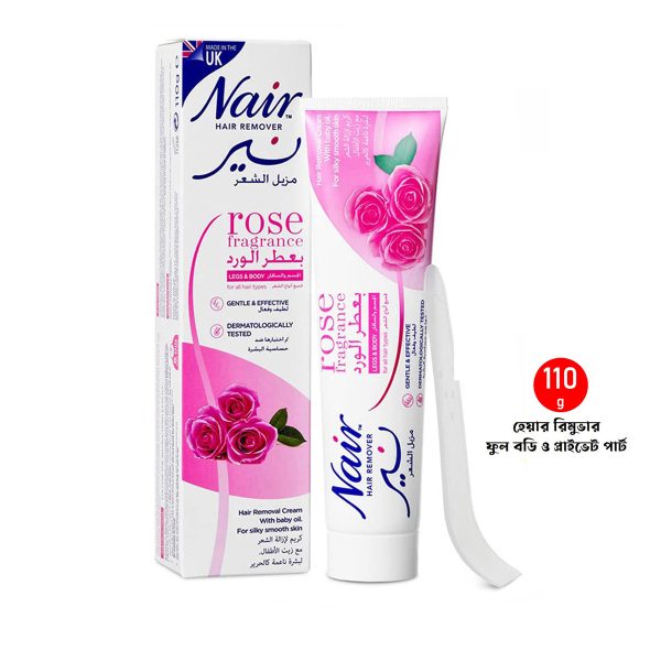 Nair hair removal cream Rose Fragrance 110gm (UK) - Image 1