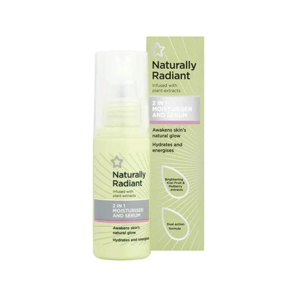 Superdrug Naturally Radiant 2 in 1 Moisturiser & Serum 50ml - Image 1