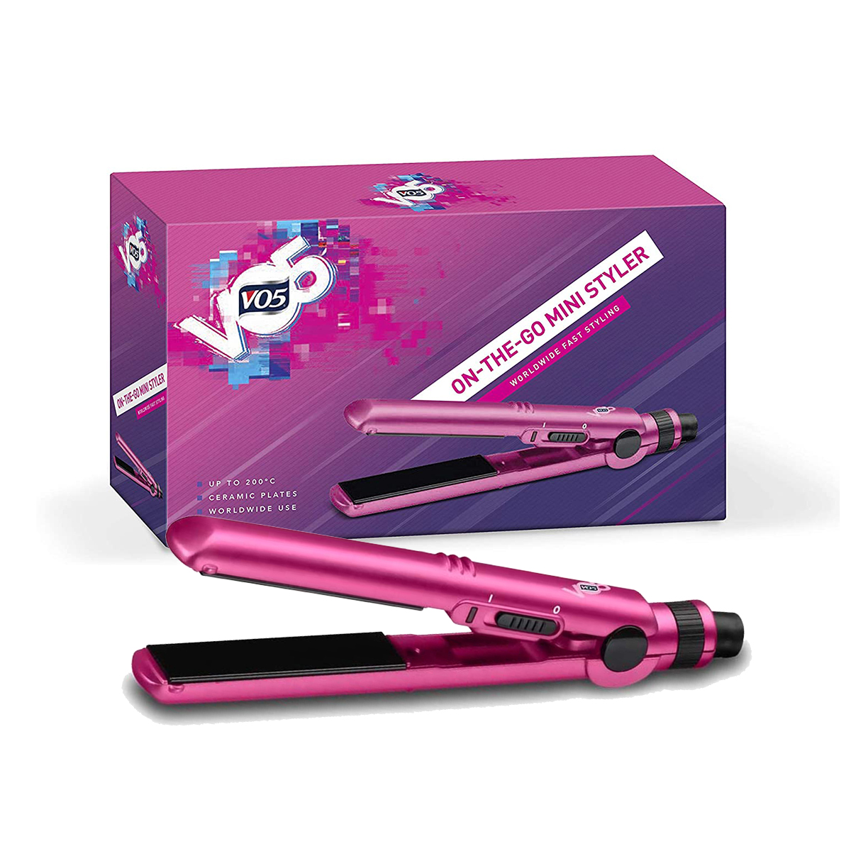 VO5 On-The-Go Mini Styler Hair Straightener (Pink) – Beauty Mind ll Beauty  & Cosmetics Store in Bangladesh