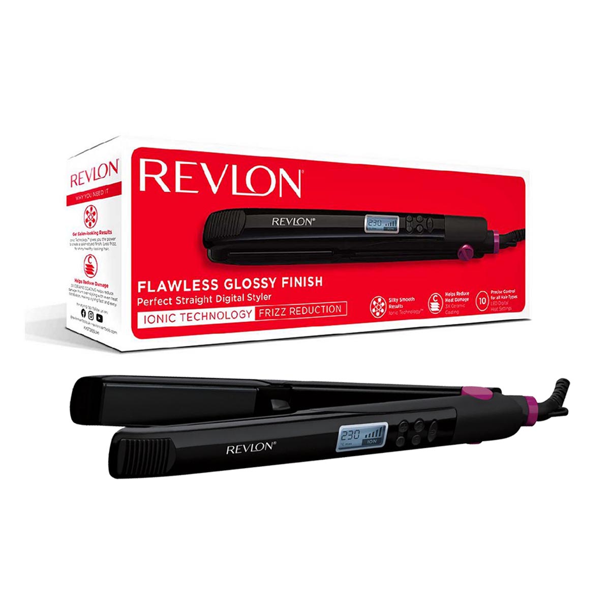 Revlon Perfect Straight Digital Styler Hair Straightener (2165UK) – Beauty  Mind ll Beauty & Cosmetics Store in Bangladesh