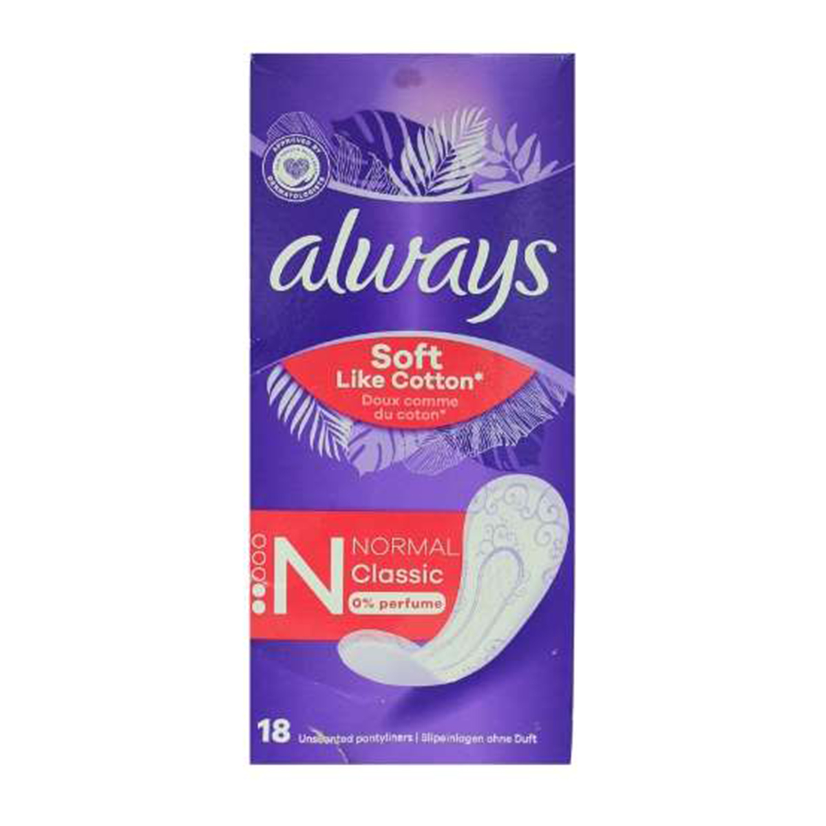 Always Soft Like Cotton Normal Pantyliners (18 Liners)