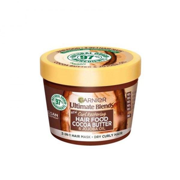 Garnier Ultimate Blends Cocoa Butter & Jojoba oil Hair Food 390ml - Image 1