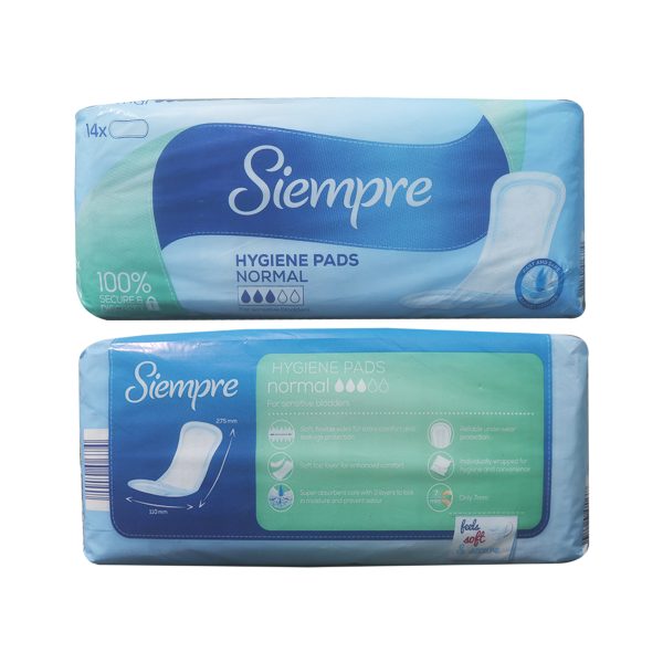 Siempre Hygiene Pads Normal For Sensitive Bladders (14 Pads) - Image 1