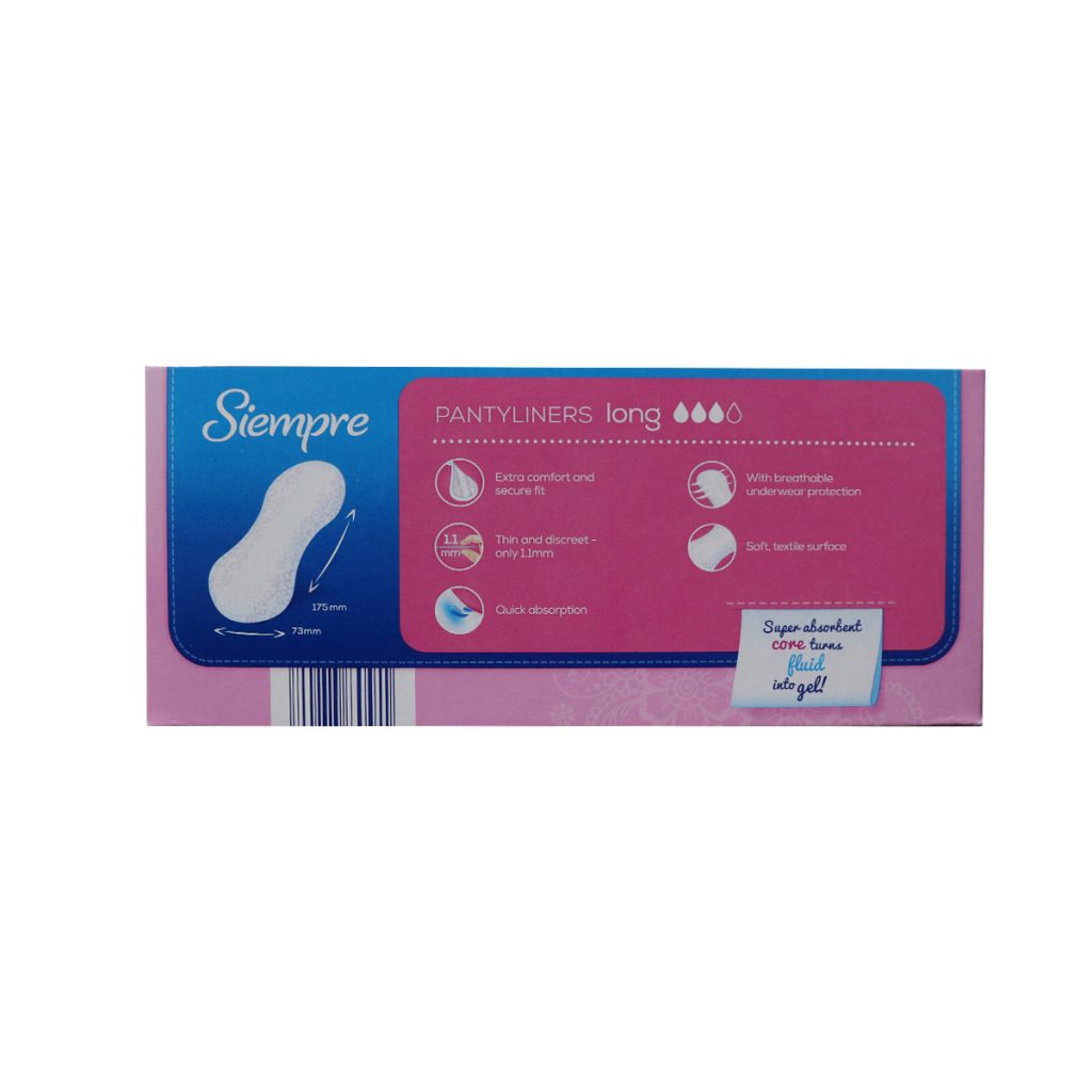 Siempre Long Pantyliners (28 Pads) Beauty Mind ll Beauty & Cosmetics
