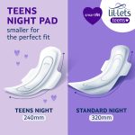 Lil-Lets Teens Night Sanitary Pads with Wings (10 Pads) - Image 2