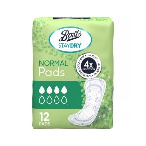 Boots Staydry Incontinence Normal Pads (12 Pads)