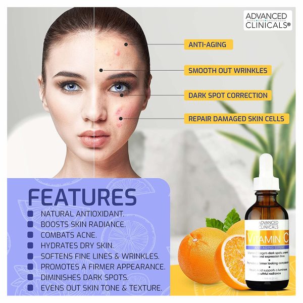 Advanced Clinicals Vitamin C Brightening Serum 52ml - Image 2