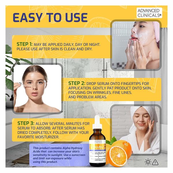 Advanced Clinicals Vitamin C Brightening Serum 52ml - Image 4