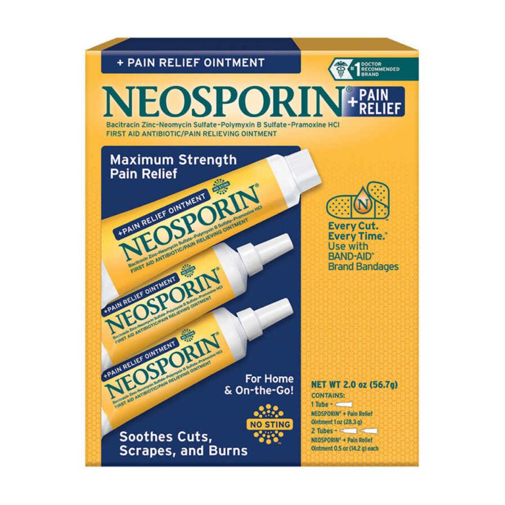 Neosporin +MaximumStrength Pain Relief Dual Action Antibiotic Ointment with Bacitracin Zinc 56