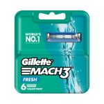 Gillette Mach3 Fresh Men's Razor Blades, 6 Pcs Pack