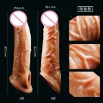 Real Skin Pure Silicone Jumbo Dragon Condoms (7.5 Inch) - Image 3