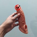 Real Skin Pure Silicone Jumbo Dragon Condoms (7.5 Inch) - Image 2