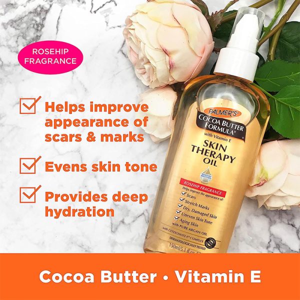 Palmer’s Cocoa Butter Formula Skin Therapy Oil Rosehip Fragrance 150ml - Image 4