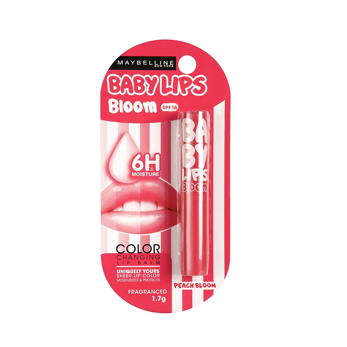 Maybelline Baby Lips Color Changing Lip Balm SPF16 (Peach Bloom) 1.7g