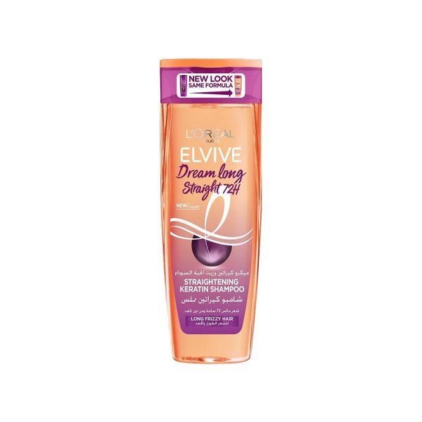 L'oreal Elvive Dream Long Straight 72H Straightening Keratin Shampoo 400ml - Image 1