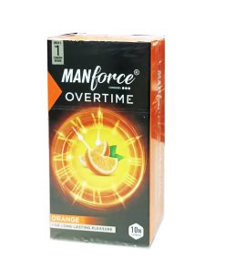 Manforce Overtime Orange Long Lasting Pleasure Condom - 10Pcs Pack