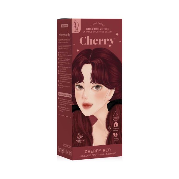 Kota Natural cherry Permanent Hair Color Cream (Cherry Red) - Image 1