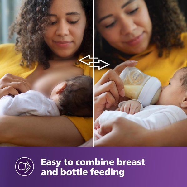 Philips Avent Natural Response Blue Color Baby Feeding Bottle 1m+, 260ml - Image 2