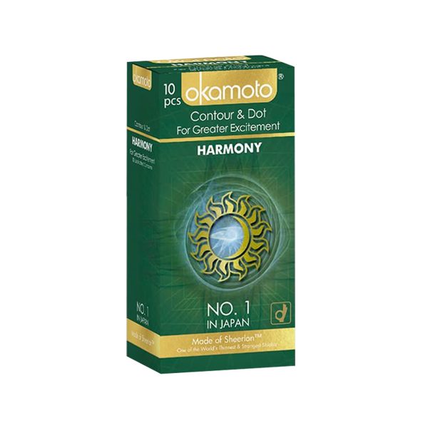 Okamoto Harmony Countor and Dotted Condom – 10Pcs - Image 1