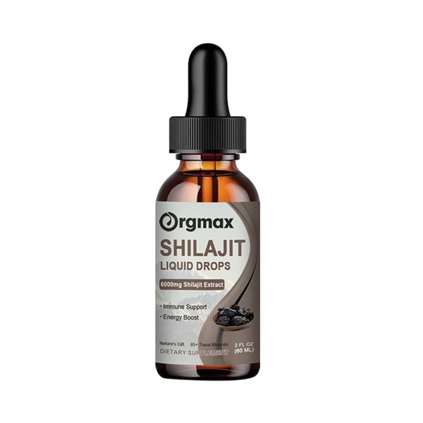 Orgmax Himalayan Shilajit Resin Liquid Drops (6000mg) 60ml - Image 1