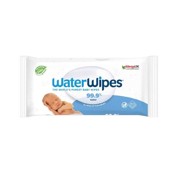 Water Wipes Original Plastic Free Baby Wipes (60 Wipes) - Image 1