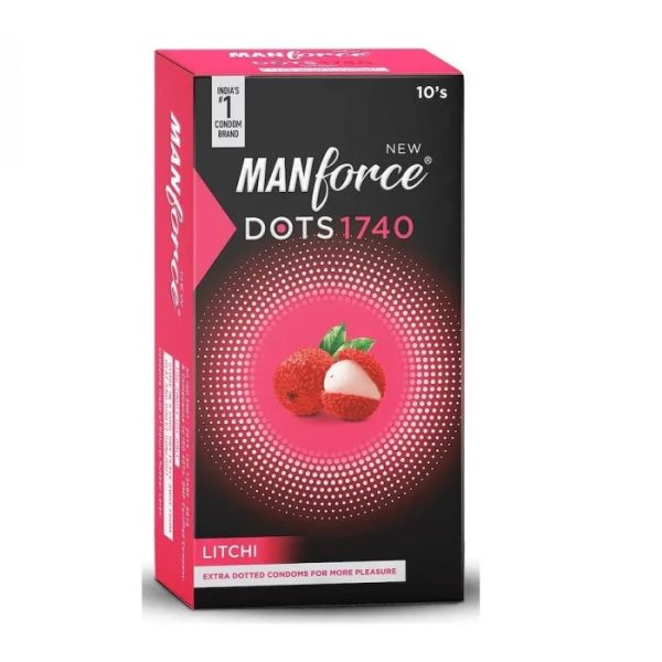 Manforce Super Dotted (1740 Dotted) Litchi Flavored Condom 10pcs - Image 1