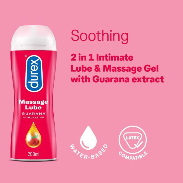 Durex Guarana Stimulating Massage Lubricant Gel 200ml - Image 2