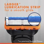 Gillette Fusion5 Power Men's Razor Handle, Orange, 1 Blade Refill - Image 4