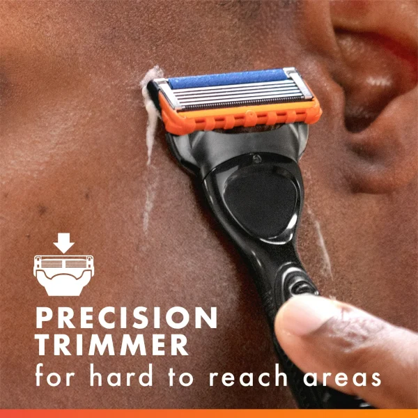 Gillette Fusion5 Power Men's Razor Handle, Orange, 1 Blade Refill - Image 5