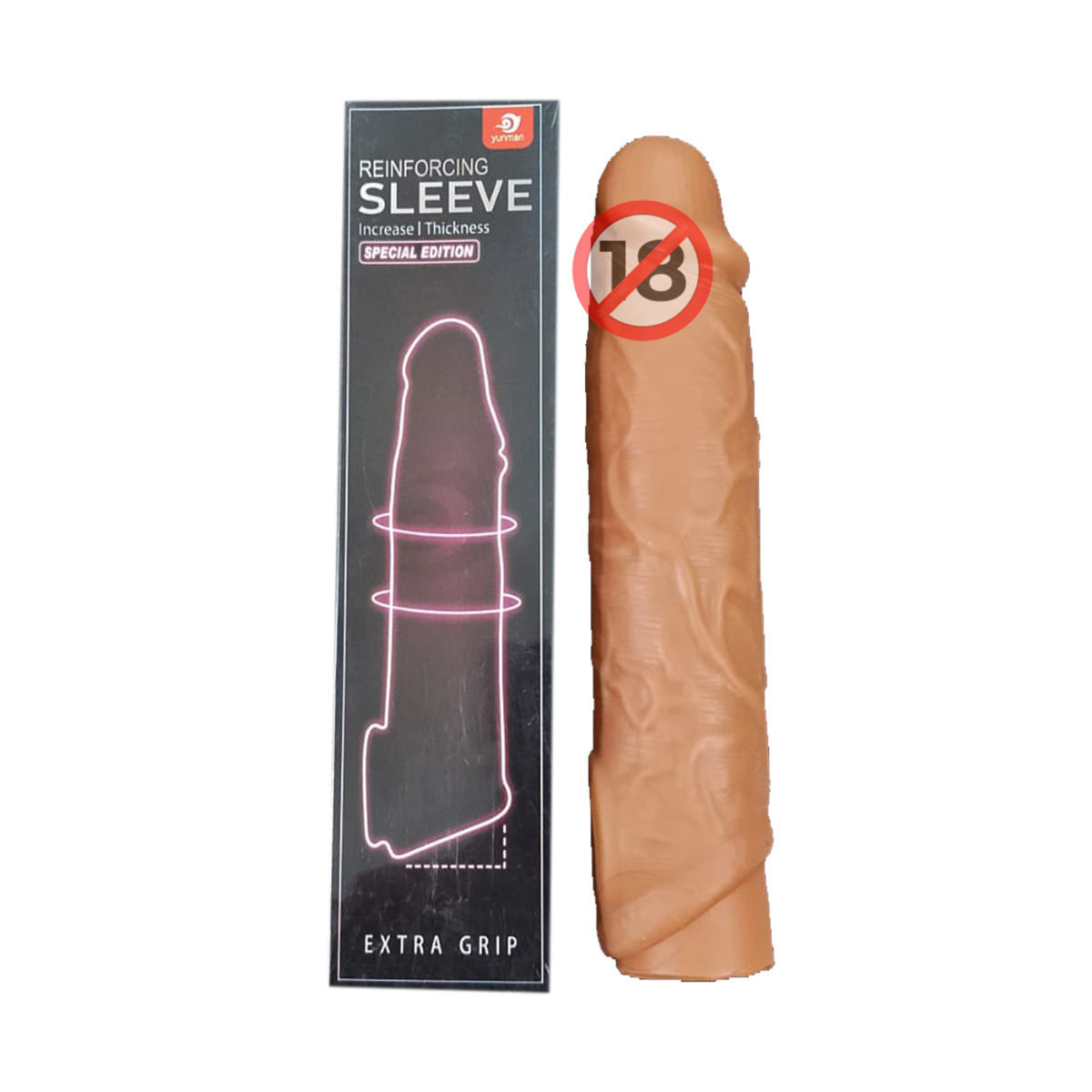 Reinforcing Sleeve Real Skin Extra Grip Condom (7 Inch) Reinforcing Sleeve Real Skin Extra Grip Condom (7 Inch) - Image 1