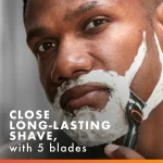Gillette Fusion5 Power Men's Razor Handle, Orange, 1 Blade Refill - Image 9