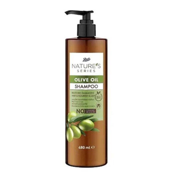 Boots Nature's Series Olive Oil Shampoo (480ml) - Image 1