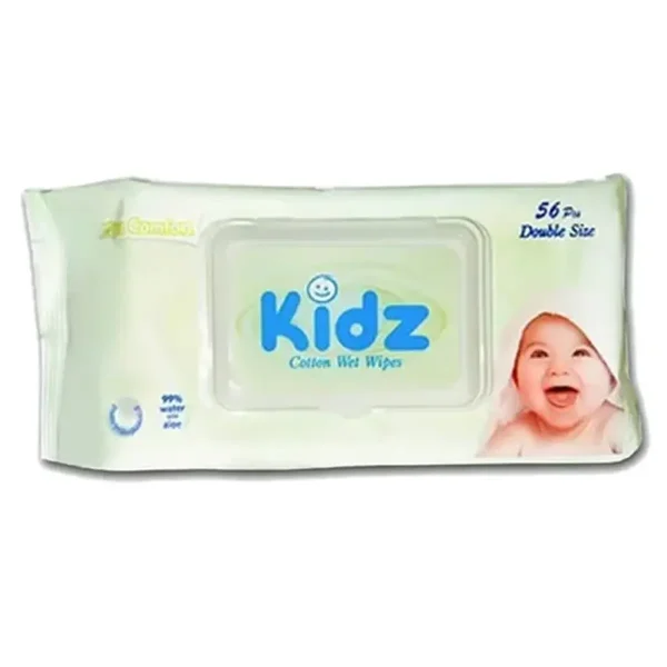 Kidz Cotton Baby Wet Wipes 56 pcs - Image 1