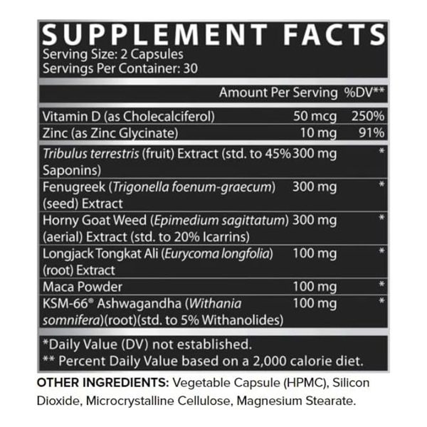 Nutrex T-UP Ultimate Testosterone Support for Men – 60 Capsules - Image 2