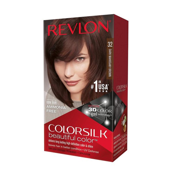 Revlon ColorSilk Beautiful Hair Color (32Dark Mahogany Brown ) - Image 1