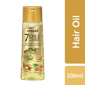 Emami 7 in 1 Oils Non Sticky Hair Oil Strong Inside, Set Outside 200ml (India)