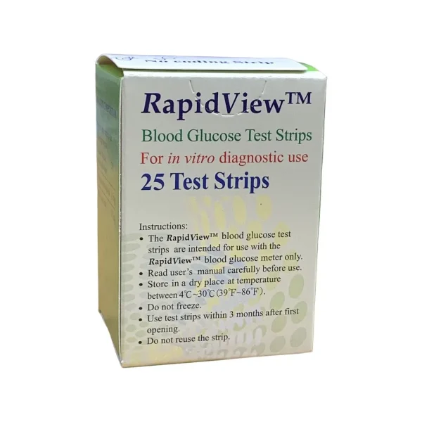 Rapid View Blood Glucose Test Strip – 25 Pcs – Beauty Mind ll Beauty ...