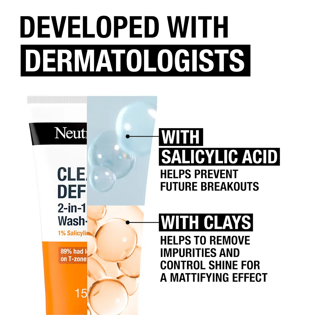 Neutrogena Clear & Defend 2 in 1 Wash-Mask (150ml) - Image 5