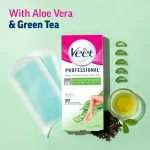 Veet Professional Aloe Vera & Green Tea Body Wax Strips - 20pcs - Image 2