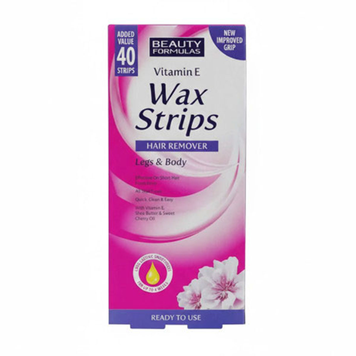 normal-MzhoiCBdlc4J4UyyU15dYf9nUkEnzG Beauty Formulas Vitamin E Hair Remover Wax Strips For Legs & Body – 40 Strips - Image 1