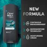 Dove Men+Care Eucalyptus+Mint Revitalising Fragrance Body, Face & Hair Wash 400ml - Image 3